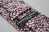 cotton maroon red tie with white floral design